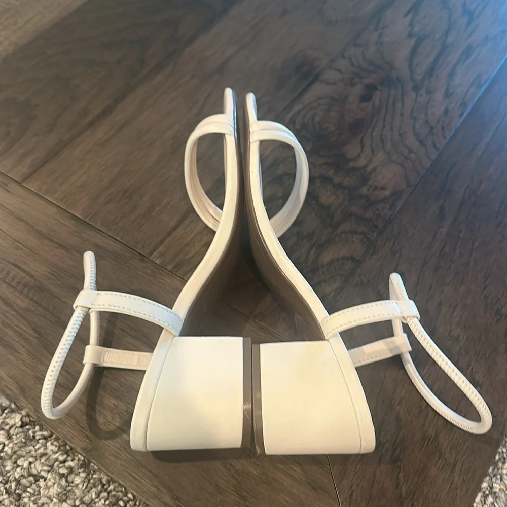 Schutz Gimemez Mid Heel Elastic Strap Sandal Sz 7.5 - Picture 6 of 8